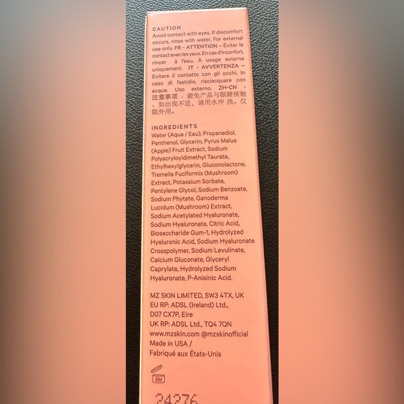 NIB MZ SKIN Hyaluronic Acid Hydrating Serum, Multi-Molecular Complex - Picture 7 of 9